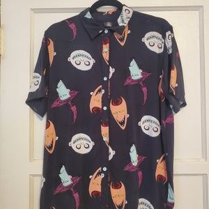 Disney TNBC button down shirt. Size S. Good condition. 100% rayon